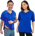 Unisex Post Surgery V Neck Dual Access Snap Shirt - Comfortable