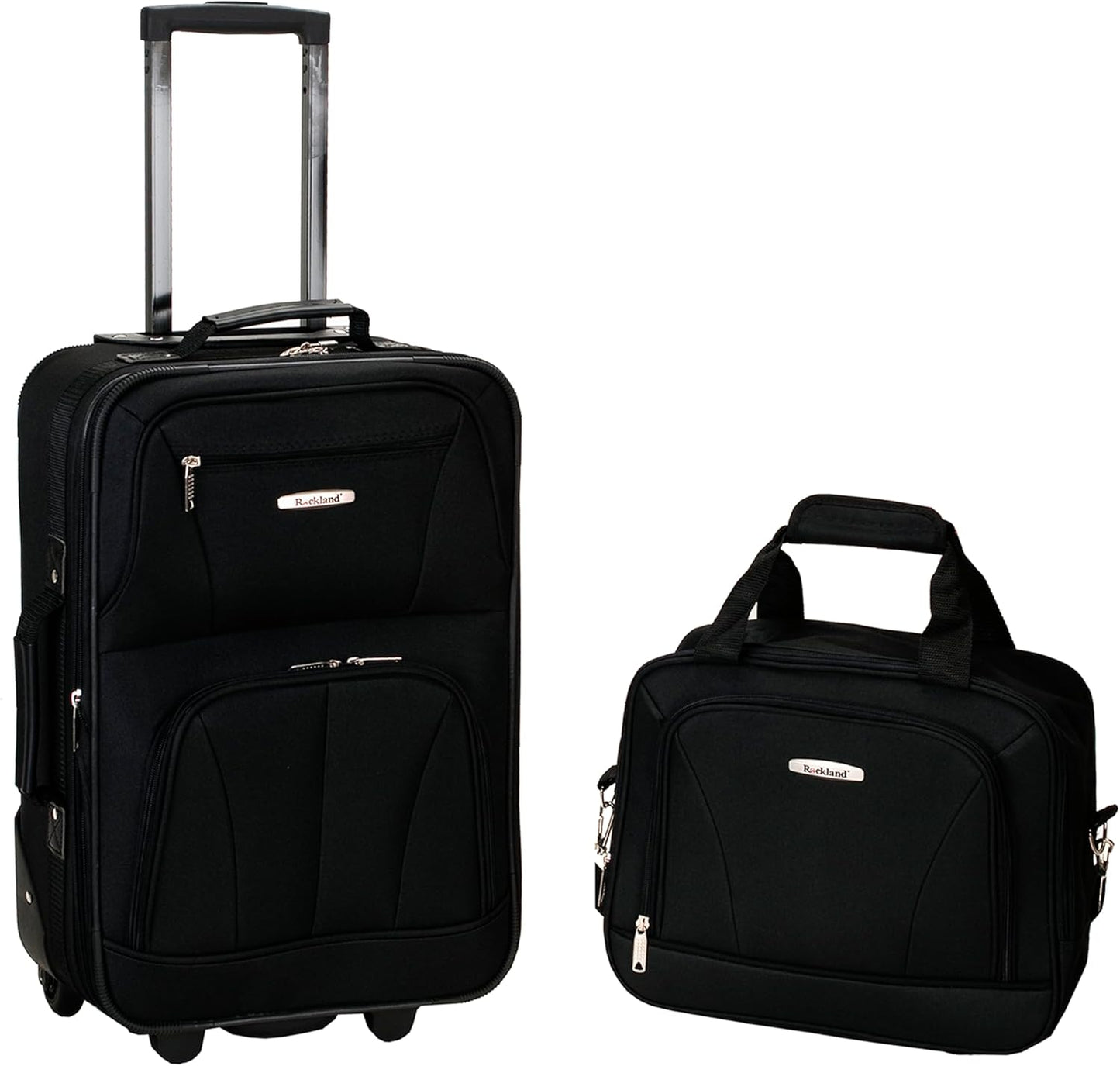 Rockland Fashion Softside Luggage Set: Expandable 2-Piece Black