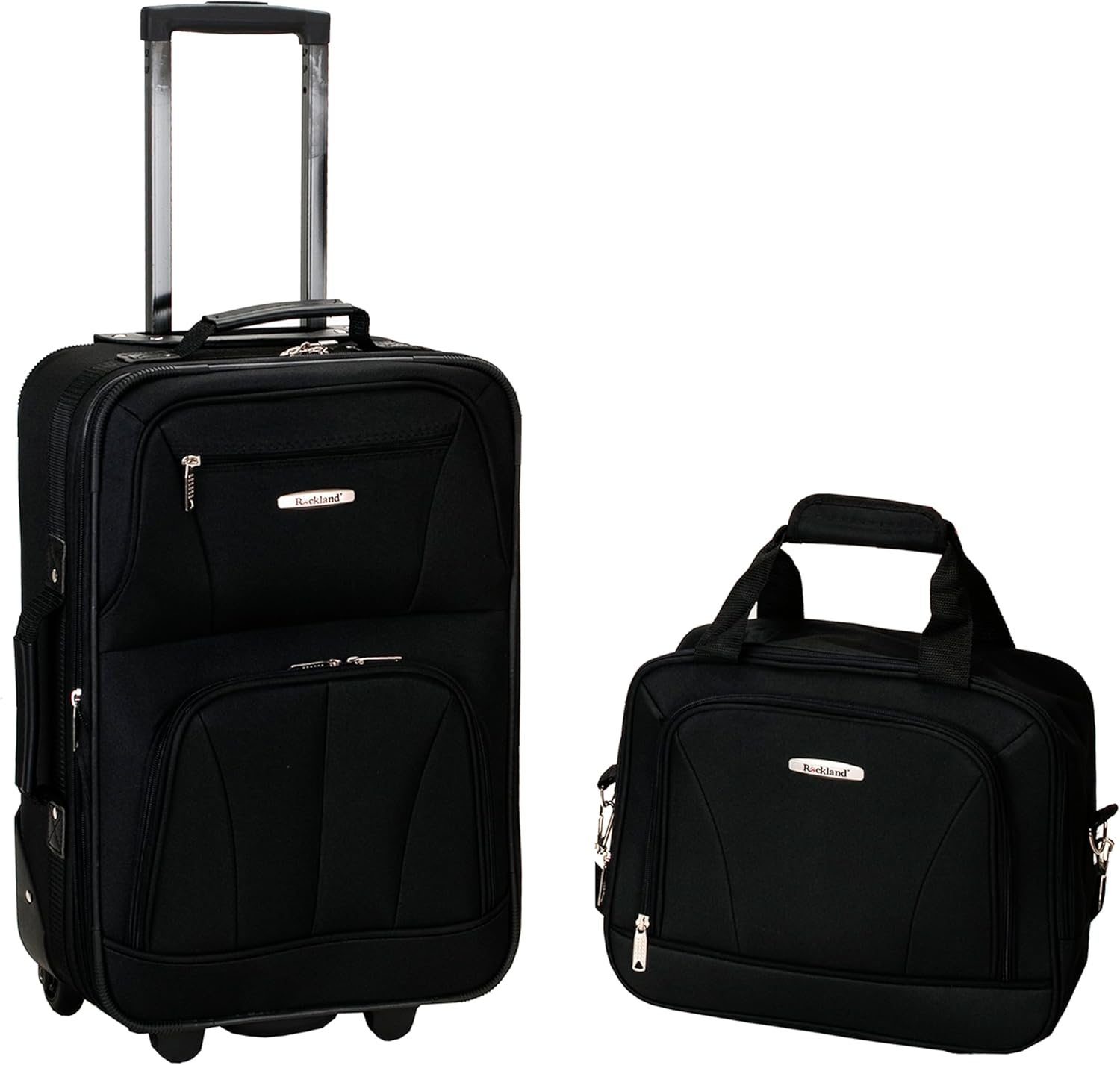 Rockland Fashion Softside Luggage Set: Expandable 2-Piece Black