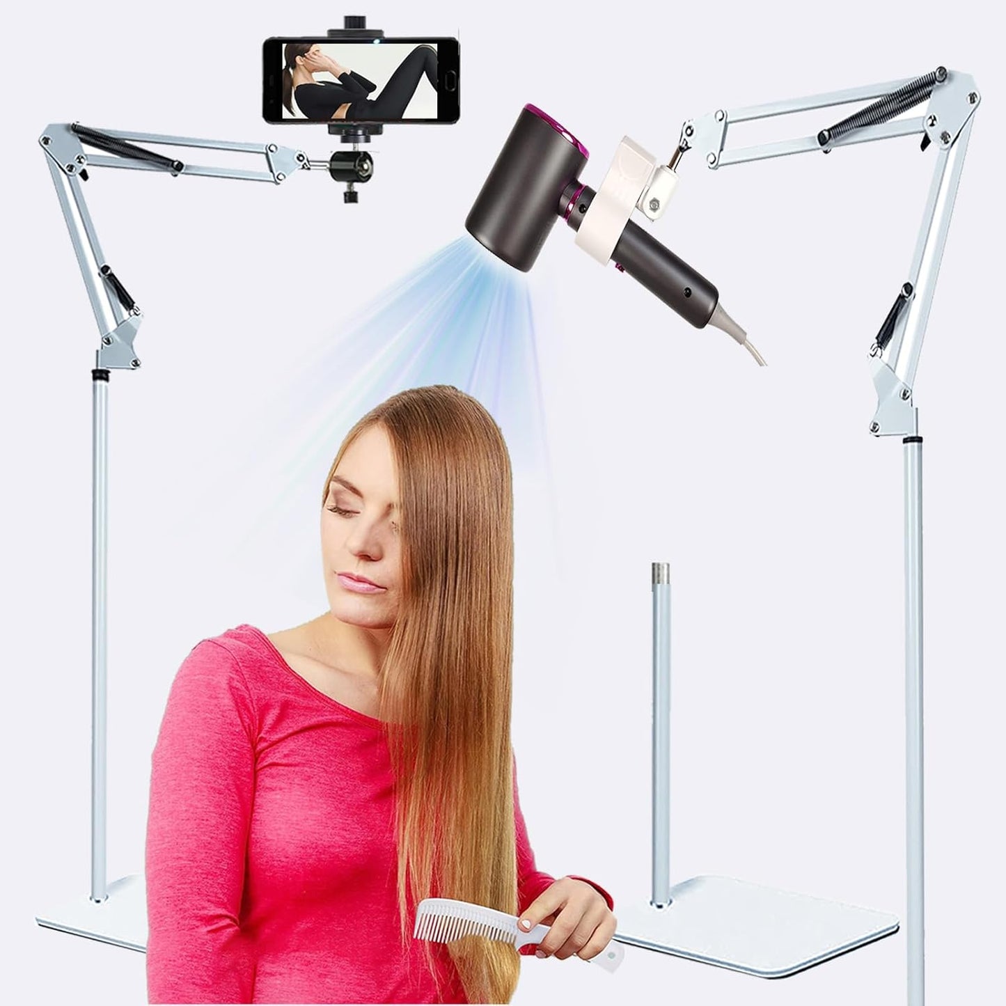 Hands-Free Hair Dryer Stand - Adjustable & Rotating | Femeoum
