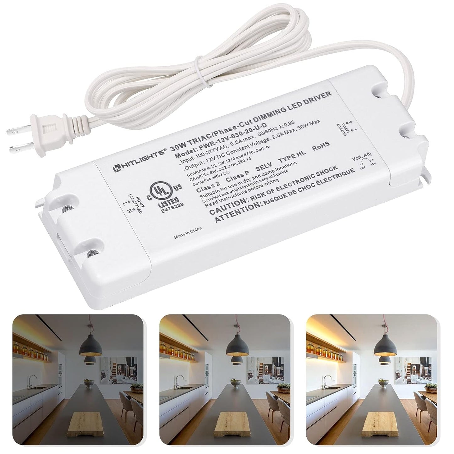 HitLights 30W Dimmable LED Driver for Strip Lights Projects