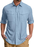 men's sun protection safari shirt - UPF 50+ quick dry long sleeve