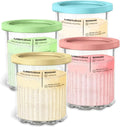 4 Pack Premium Pint Containers for Ninja Creami Deluxe