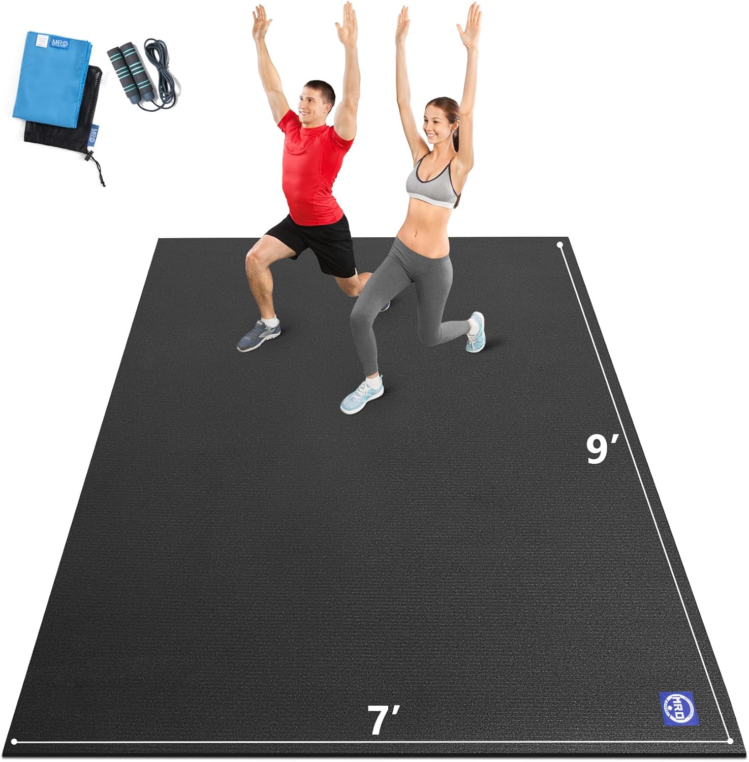 MRO Extra Large Exercise Mat for Home Gym - Non-Slip & Durable