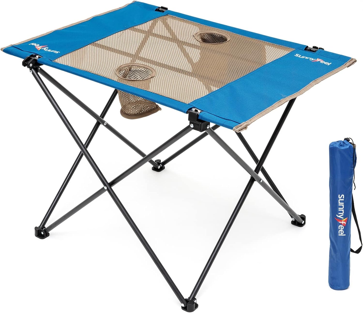 SUNNYFEEL Outdoor Folding Table for Camping and Picnics