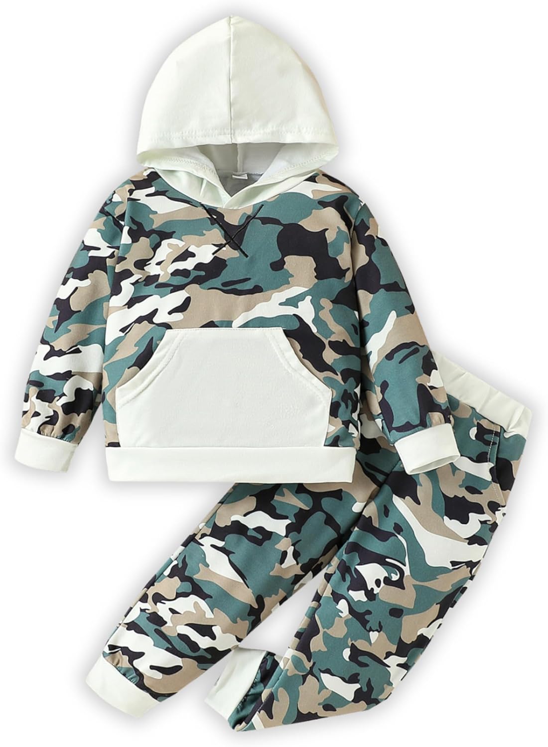 Vitalique Toddler Color Block Hoodies + Pants Set