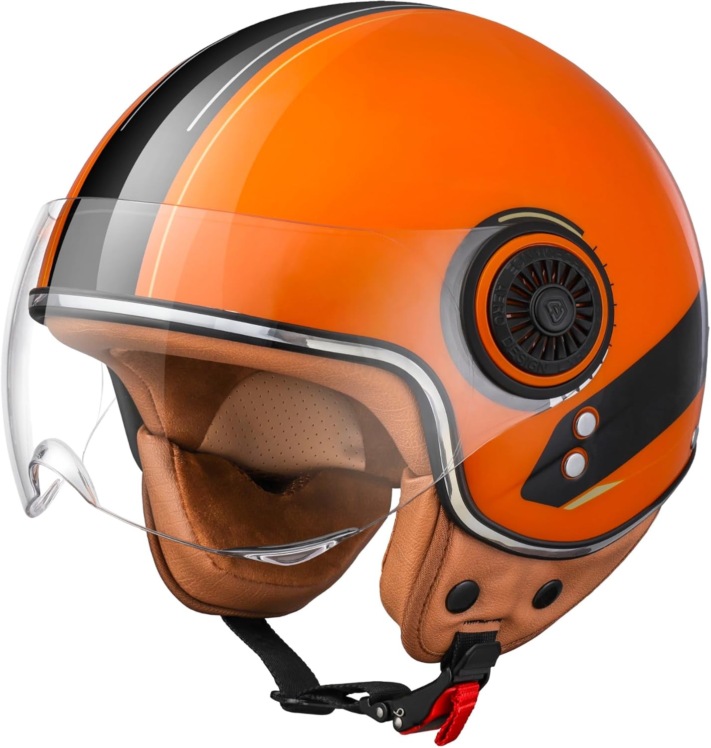 Open Face Motorcycle Helmet for Adults - Vintage Style Safety Gear