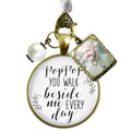 Bouquet Charm for Pop Pop Wedding Memory Pendant - Vintage Bronze