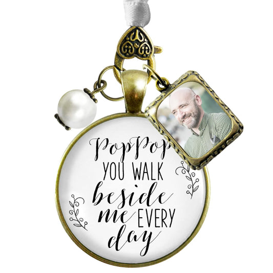 Bouquet Charm for Wedding Memory with Vintage Bronze Pendant
