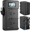 2 x 8800mAh Rechargeable NP-F970 Batteries and Dual Charger - Long