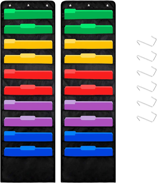 Organize in Style: 10-Pocket Wall File (2-Pack)