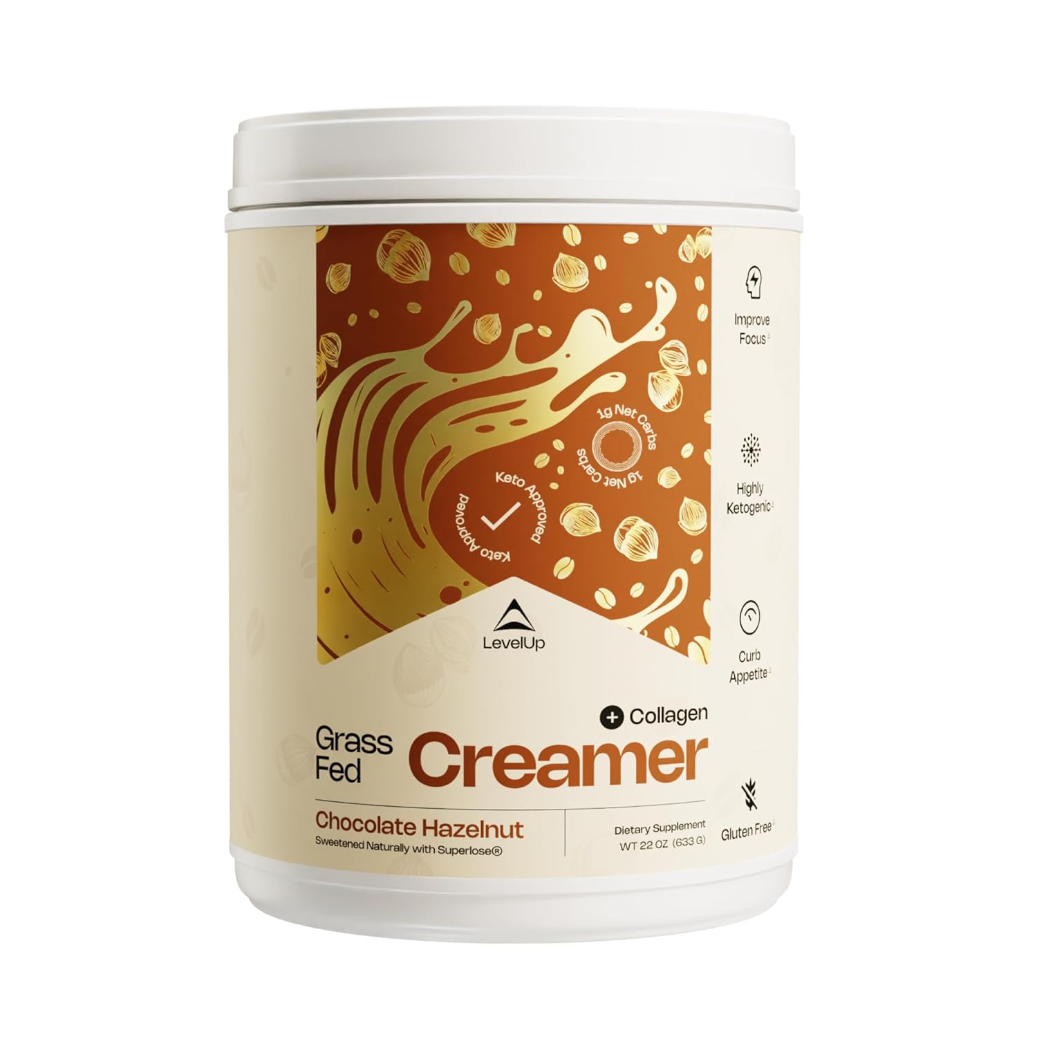LevelUp Creamer with MCT Oil & Collagen for Keto Coffee Lovers
