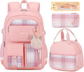 3-Piece Waterproof Backpack Set for School Girls and College Use