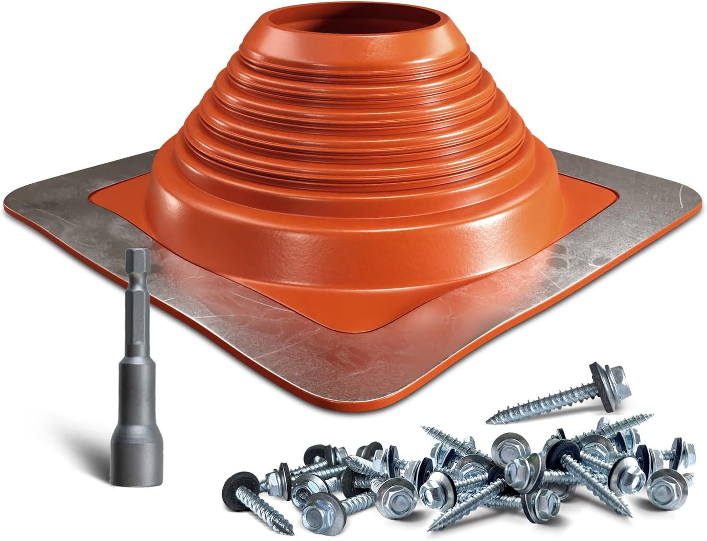 VIVIDA #7 Silicone Metal Roof Pipe Boot for Flexible Venting