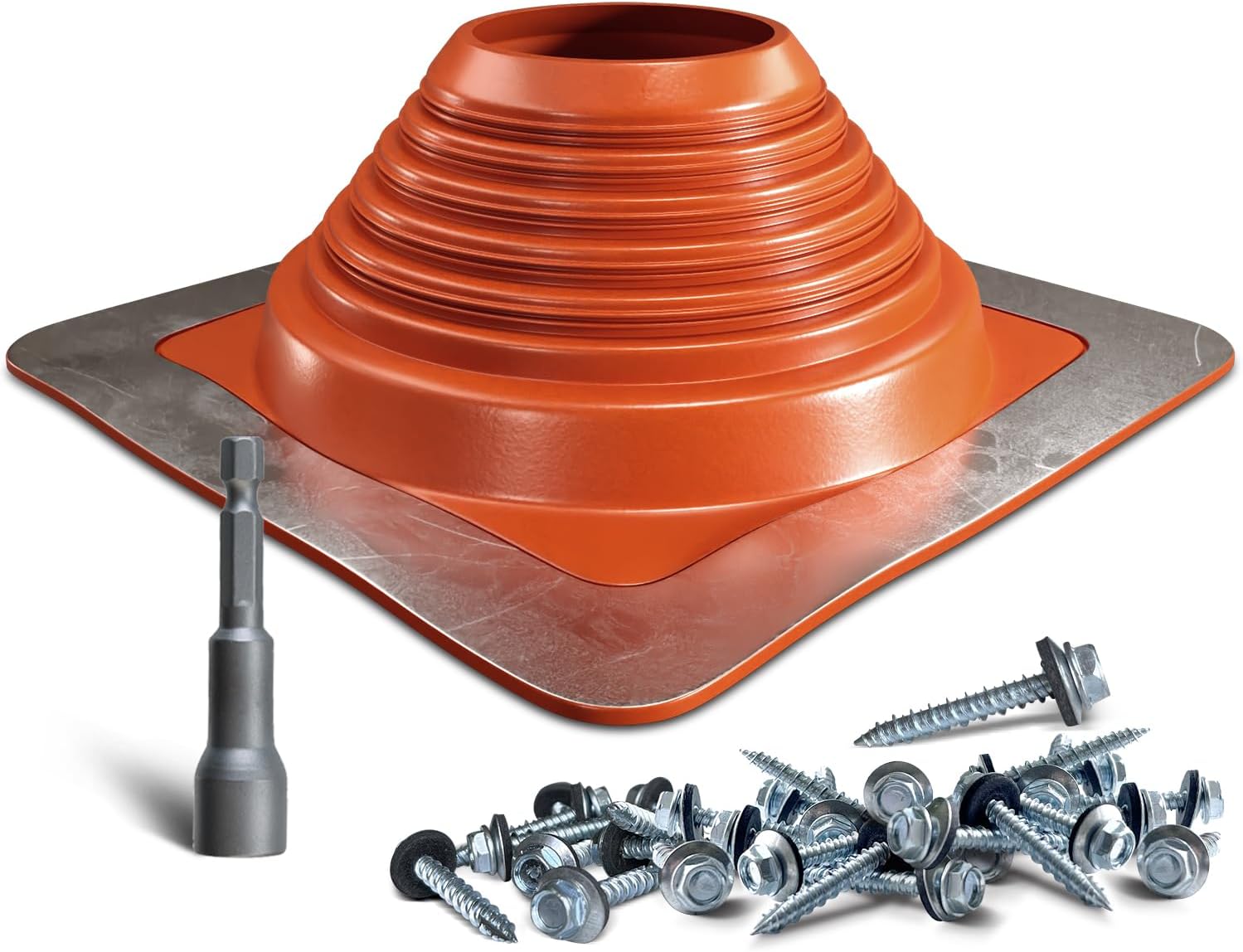 VIVIDA #7 Silicone Metal Roof Pipe Boot for Flexible Venting