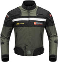 Motorcycle Jacket Windproof Green M - All-Season Protective Gear
