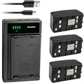 6.0V 4800mAh 3-Pack Ni-MH Batteries with Smart USB Charger - Portable