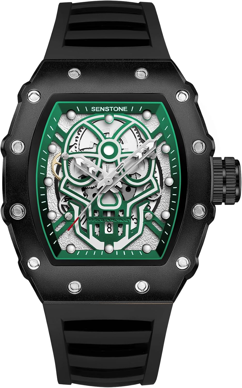 Retro Punk Skeleton Sports Watch - Luminous Rubber Strap