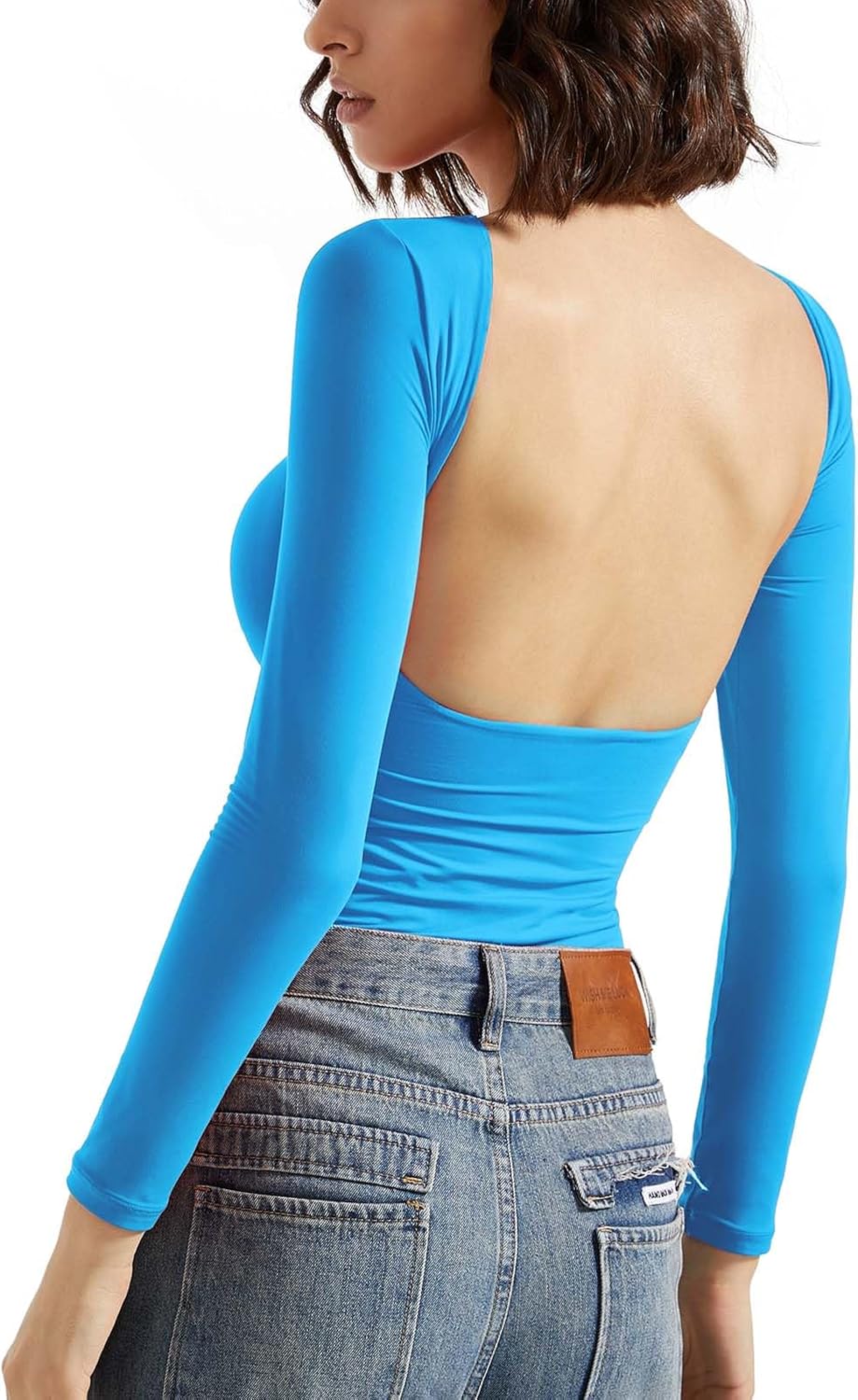 SUUKSESS Women Backless Long Sleeve Tops for Stylish Outings