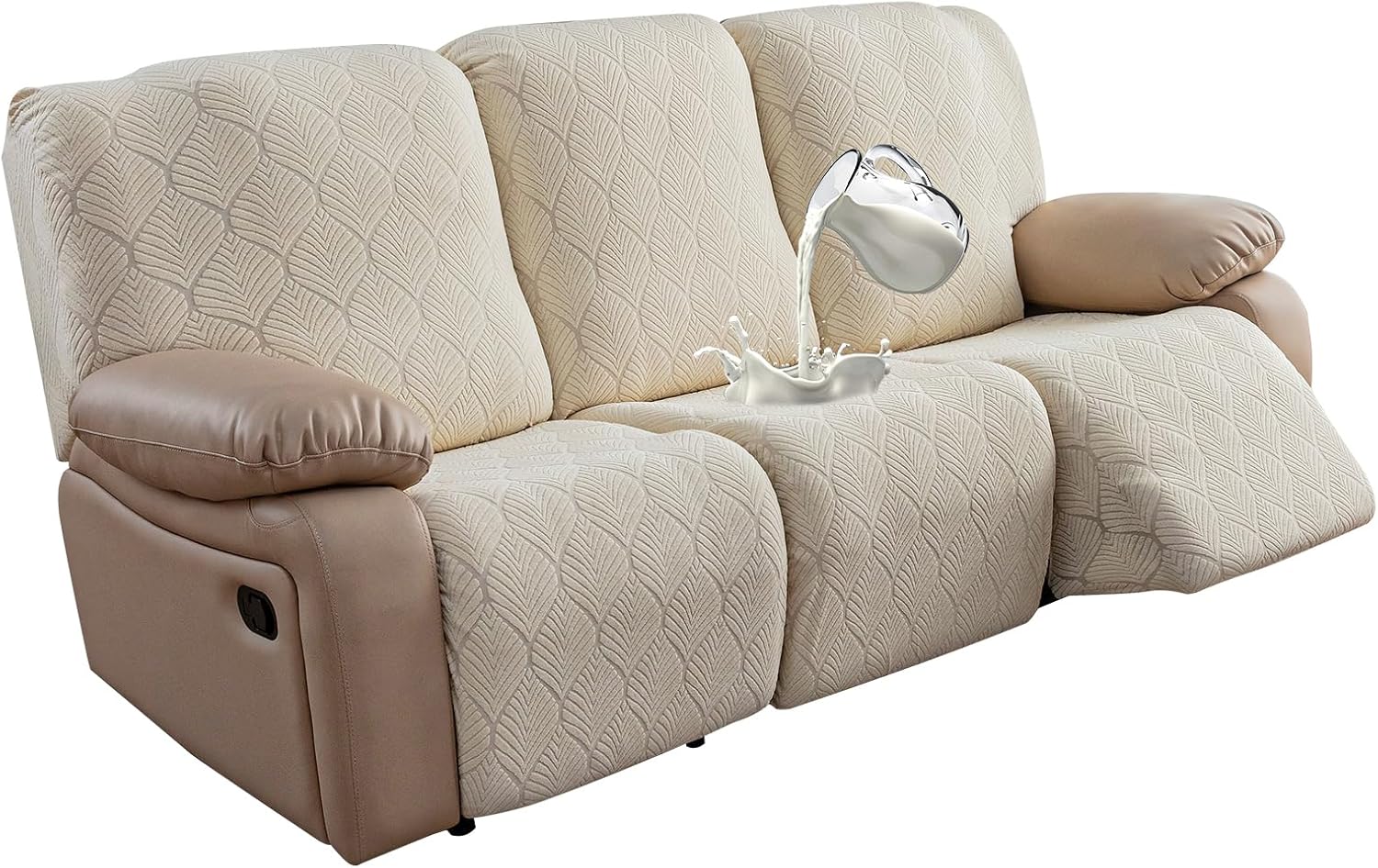 100% Waterproof Recliner Sofa Slipcovers for 3 Cushion Couch
