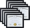 8.5 x 11 Certificate Frame - Black Matte 8 Pack - Sturdy Document