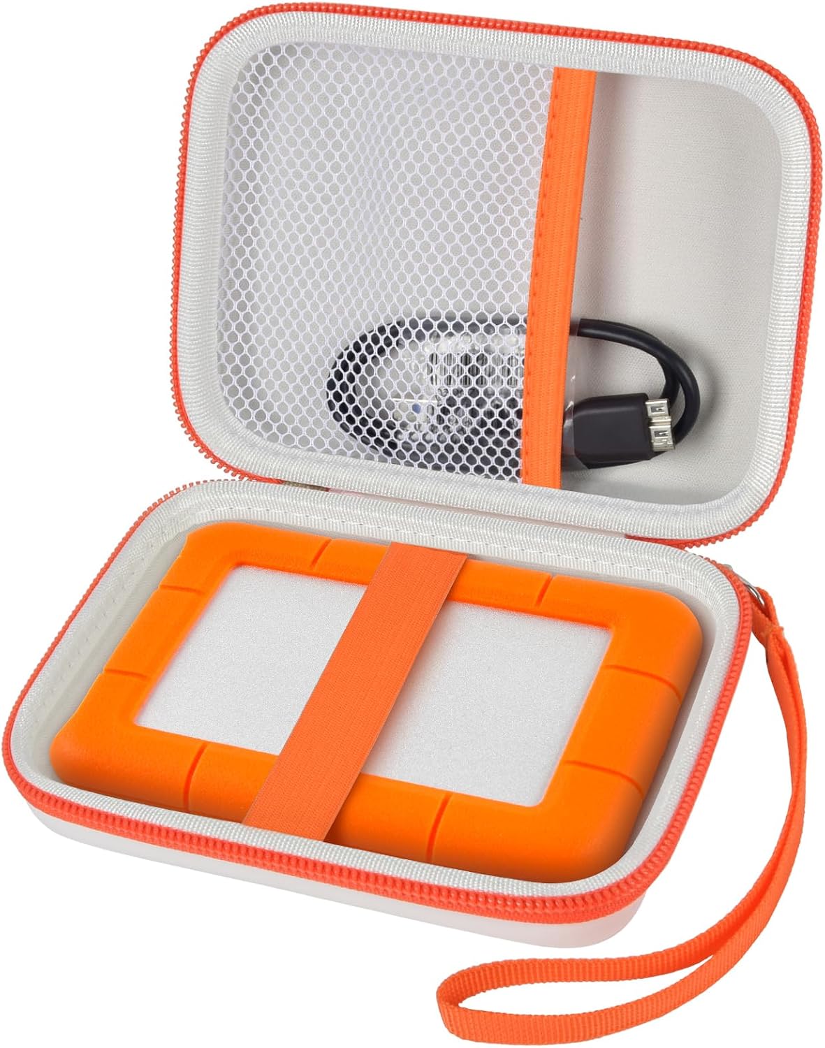 ALKOO White Storage Case for LaCie Rugged Mini HDD