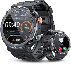 Smart Watch with 5ATM Waterproof for Outdoor Fitness Tracking