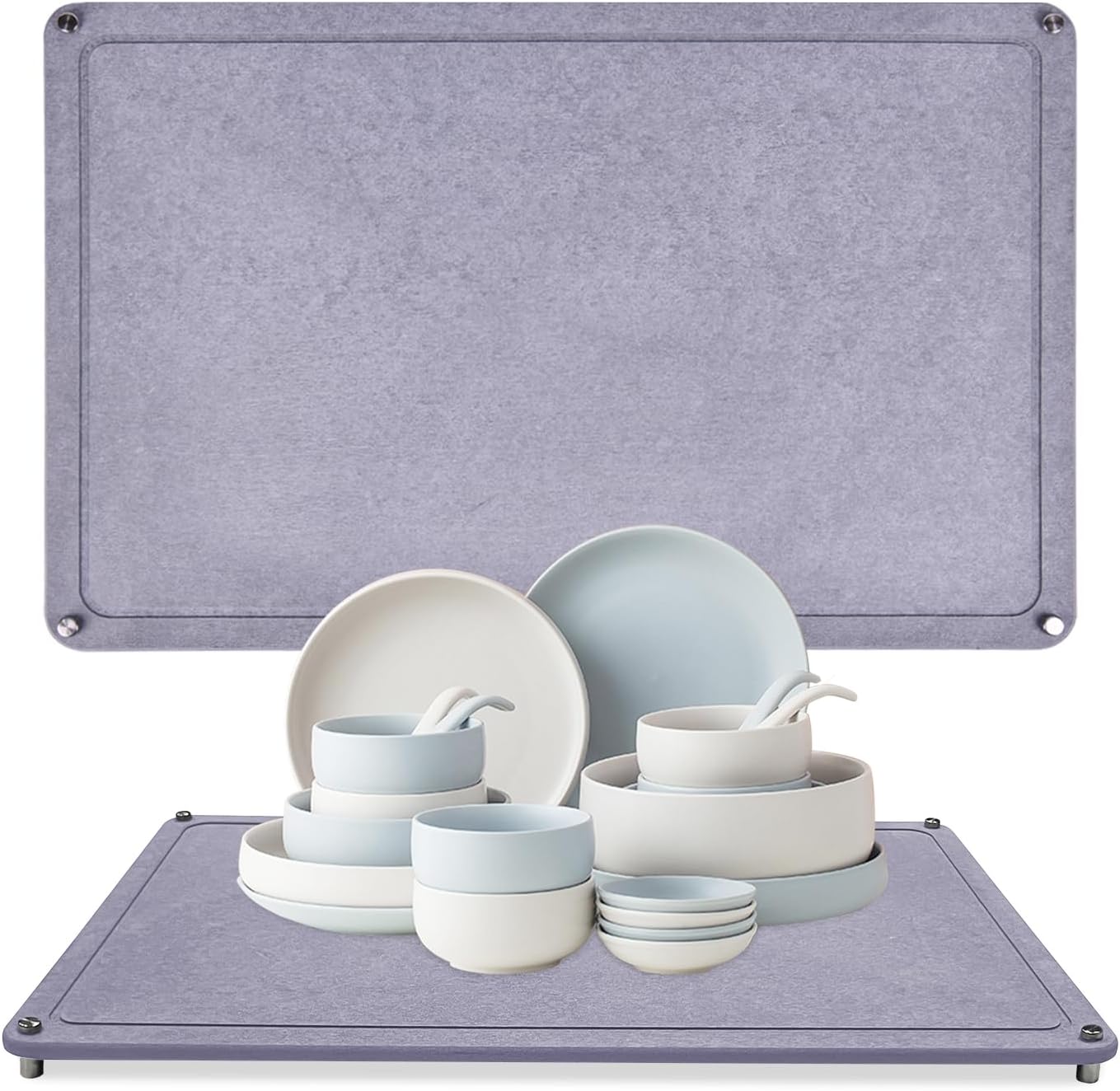 Large Diatomaceous Earth Stone Dish Drying Mats for Kitchen Use