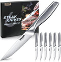 Huusk Serrated Steak Knives Set 4.5 in - Sharp Japanese Stainless Set