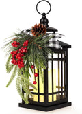 Metal Christmas Vintage Candle Lanterns with LED Light - Warm Vintage