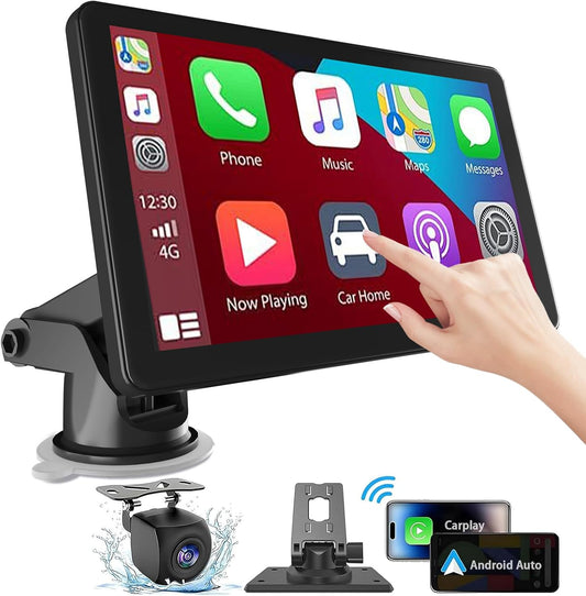 7 Inch Carplay Screen with Wireless Apple Carplay & Android Auto
