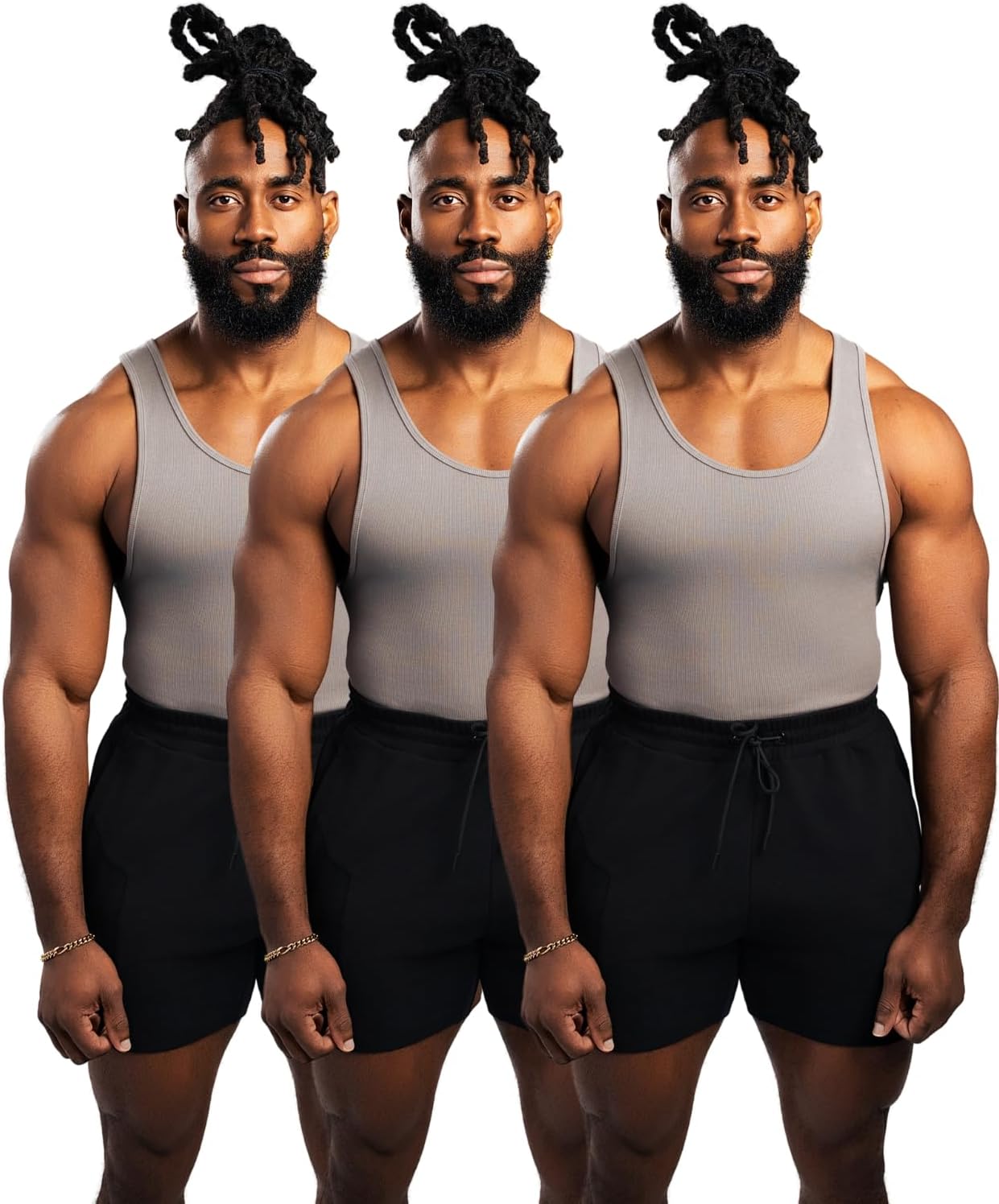 Ekkovision Men's Cotton Spandex Blend Tank Tops for Comfort