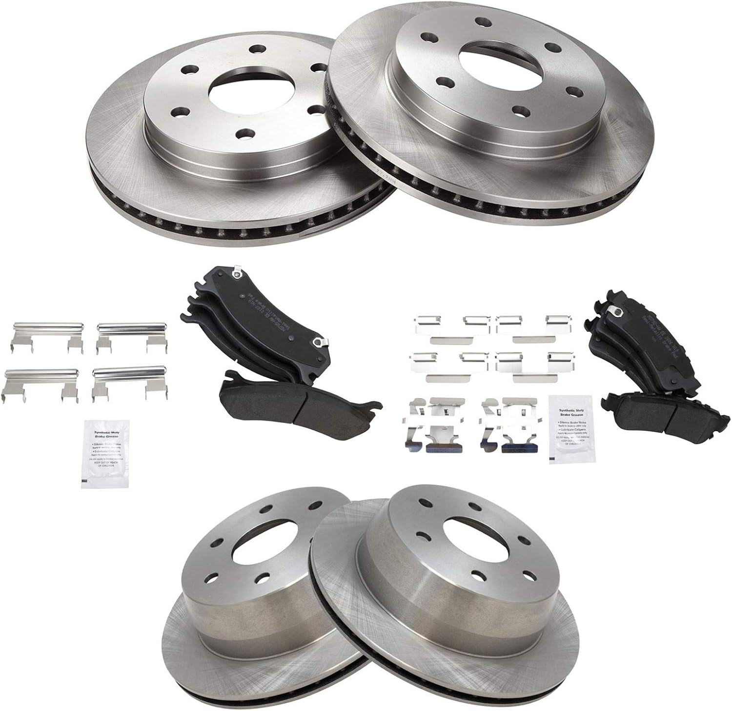 TRQ Brake Pad & Rotor Kit for 03-05 Astro Safari & More