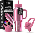 Coldest Tumbler with Handle and Straw - 36 oz Leak-Proof Insulated