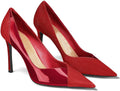 Womens Pointed Toe Stiletto Pumps Patent Suede - 3.5in Heel