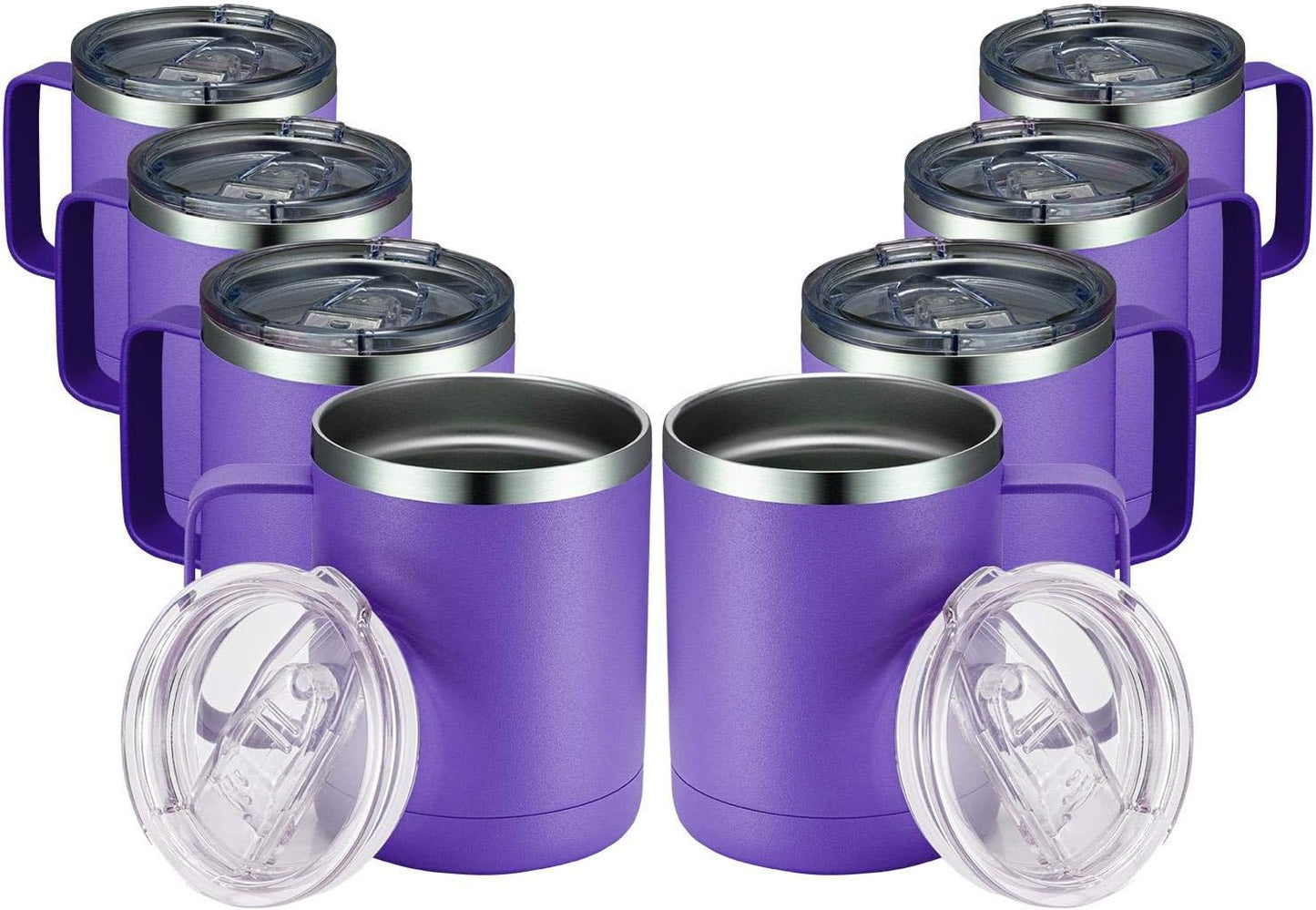 MEWAY 12oz Stainless Steel Insulated Travel Tumblers Set of 8