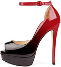 Women's Platform Stiletto Heels Peep Toe Pumps 6in - Elegant Party