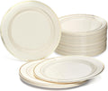 Heavyweight Ivory & Gold Rim Plates - Party Perfection!