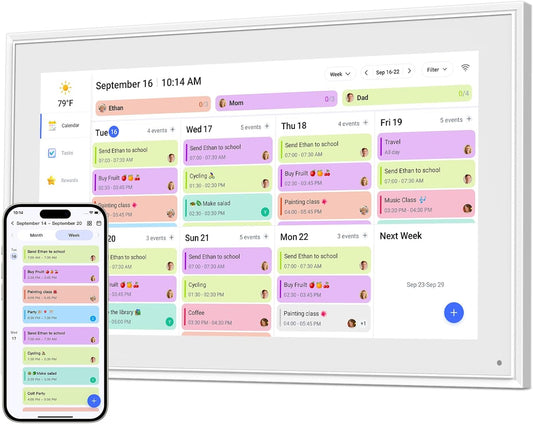 Digital Calendar 15.6 Inch Wall Planner for Family Schedules