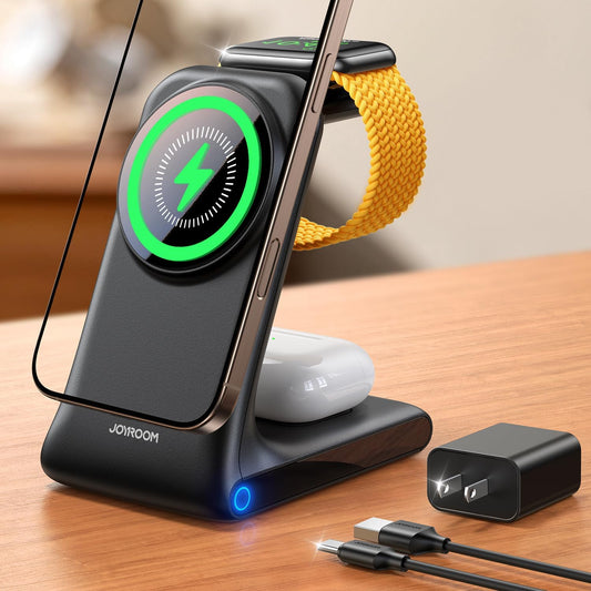 JOYROOM 3-in-1 Wireless Charger: Fast Charge Multiple Devices!