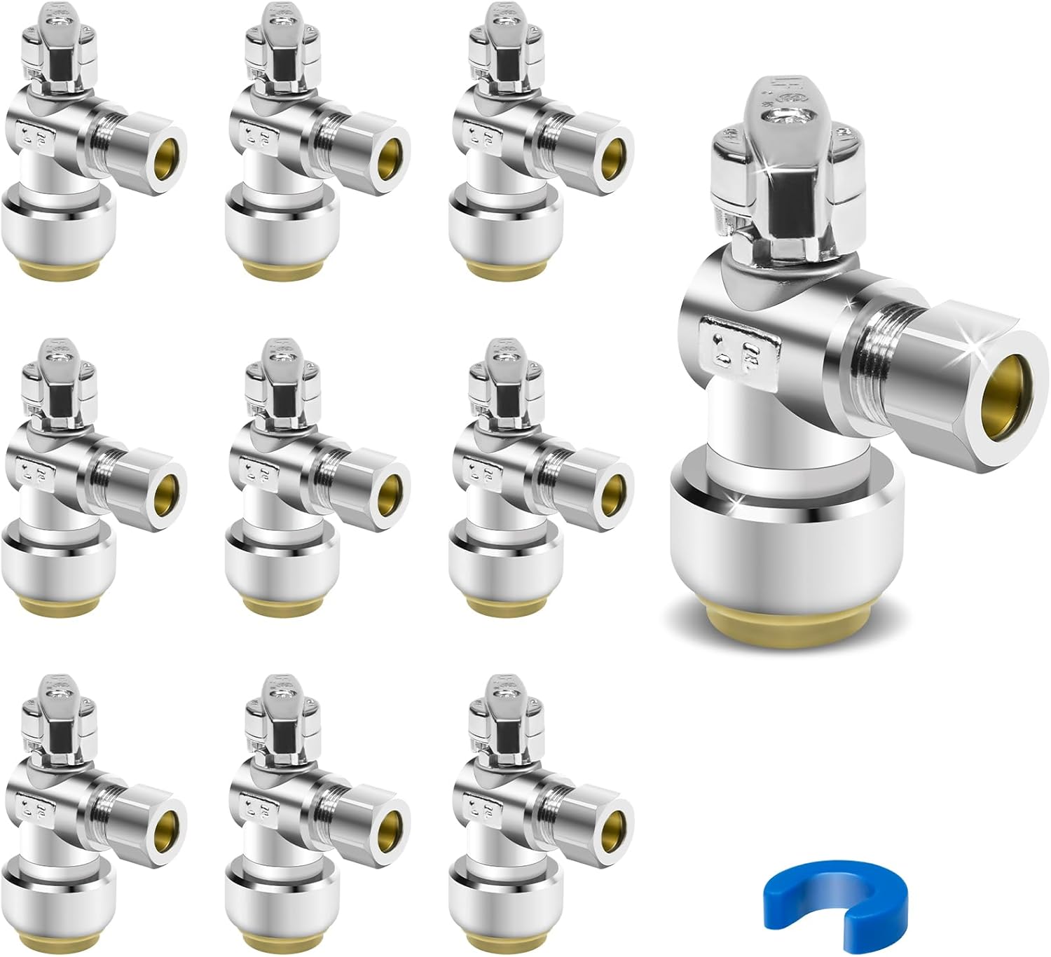 10PCS Angle Stop Valve Set for Efficient Water Control Solutions