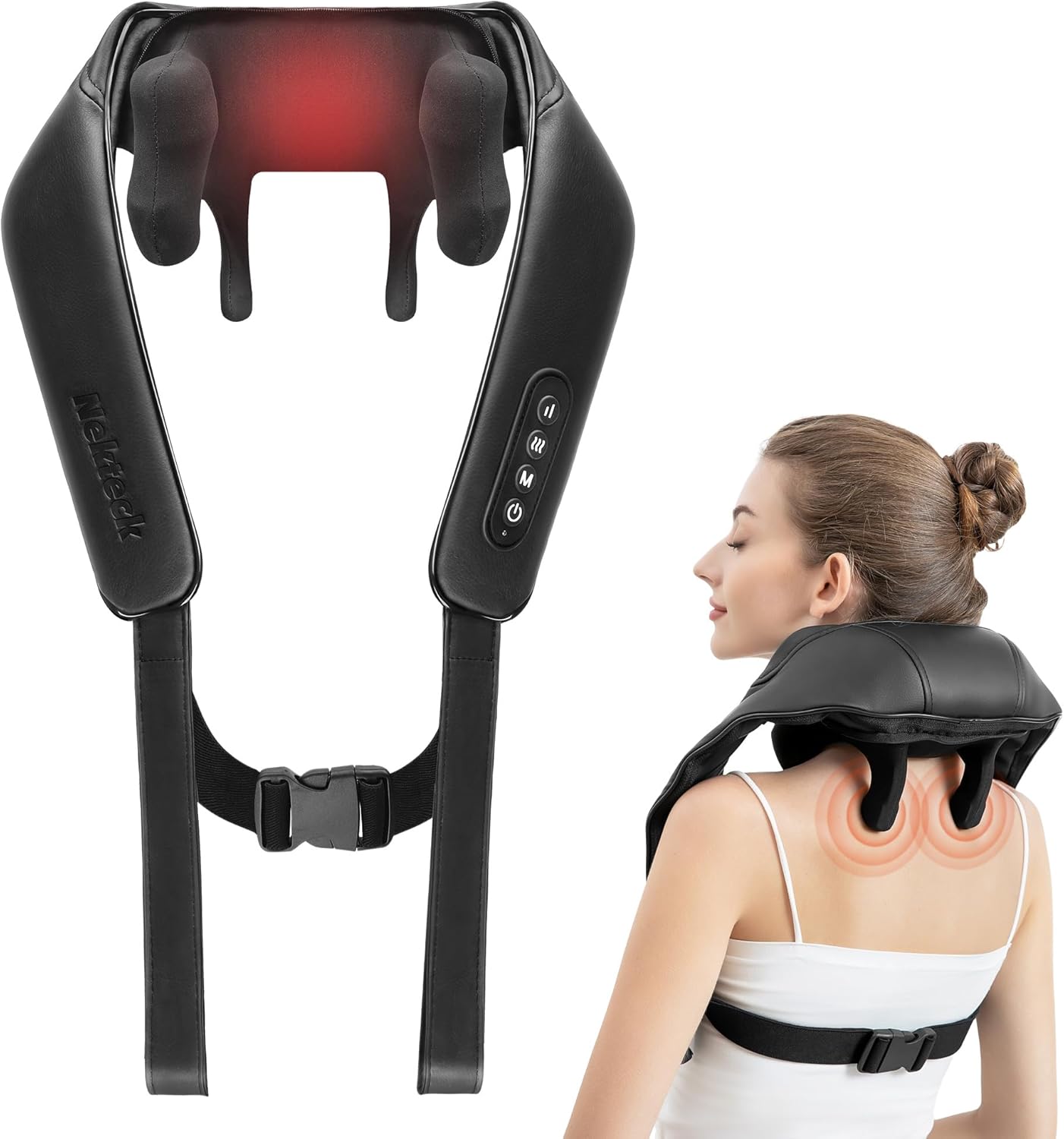 Nekteck Neck Massager for Pain Relief with Heat and Mobility