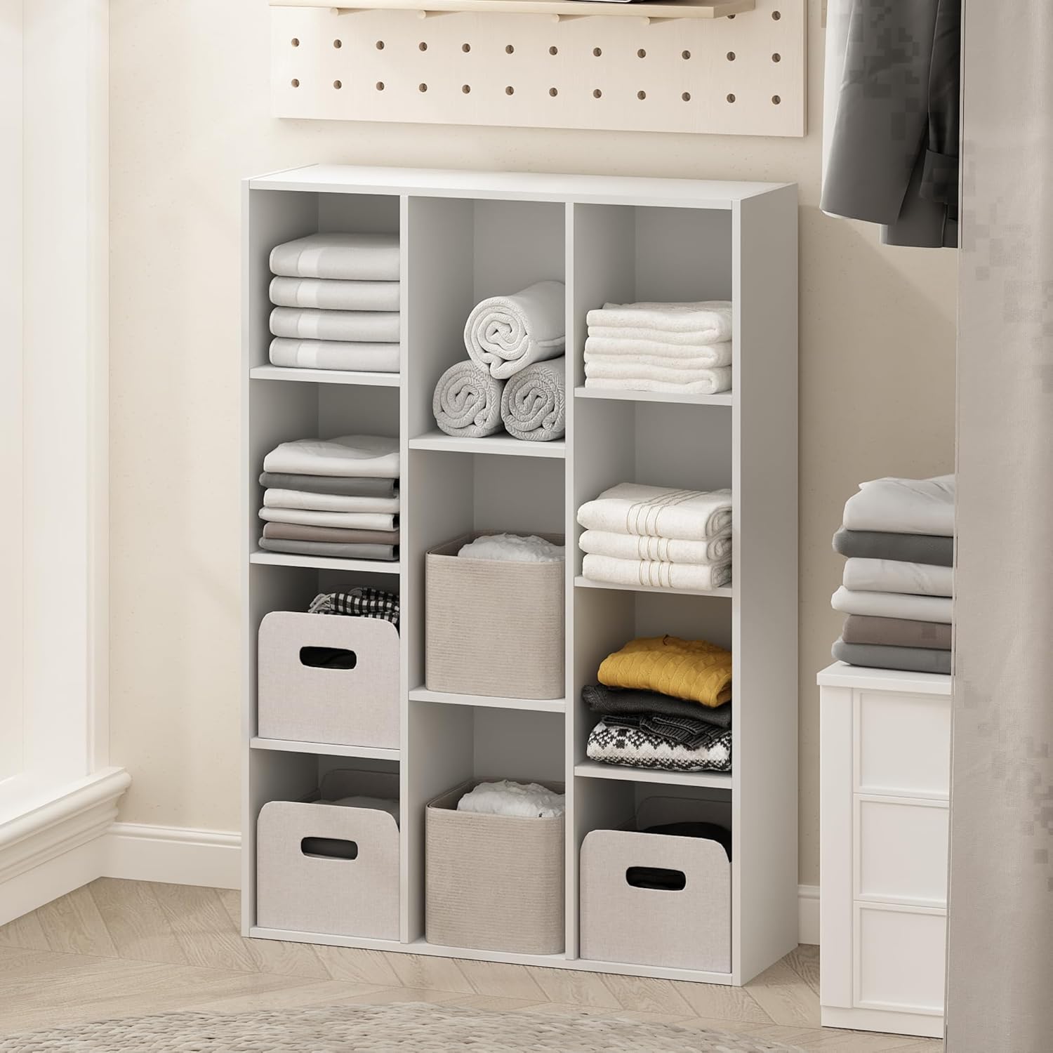 Furinno Reed 11-Cube Open Shelf for Stylish Storage Solutions