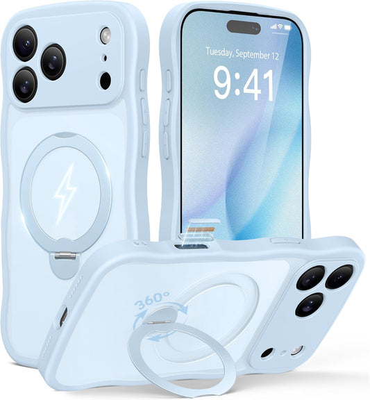 GolbinBox iPhone 17 Pro Case with 360 Spin Magnetic Stand