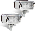 2PCS Pedestal Fender Lights Clear Lens - 12LED Semi Truck Turn Signal
