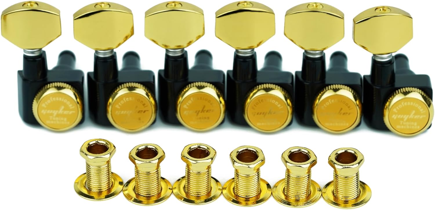 Guyker 6 In-line Guitar Locking Tuners for Perfect Tuning