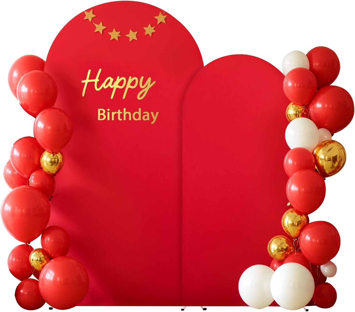 Red Arch Backdrop Covers by Wish Care for Wedding Events