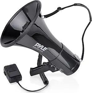 Pyle Megaphone Speaker PA Bullhorn with Siren for Coaches & Fans