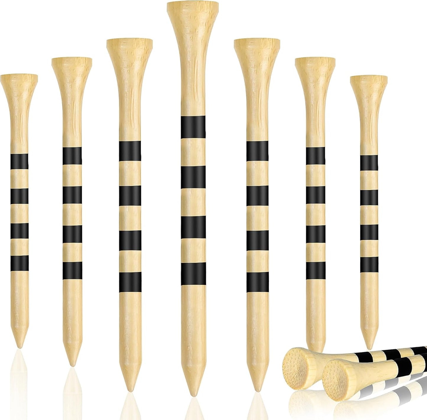 Bamboo Golf Tees 100 Pack - Sturdy & Biodegradable