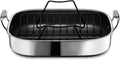 HexClad Hybrid Nonstick Roasting Pan with Rack - Versatile High-Heat